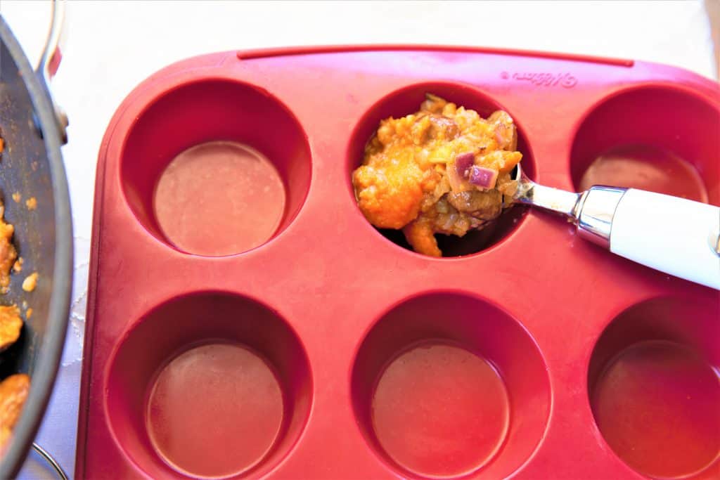 Scoop into muffin pan