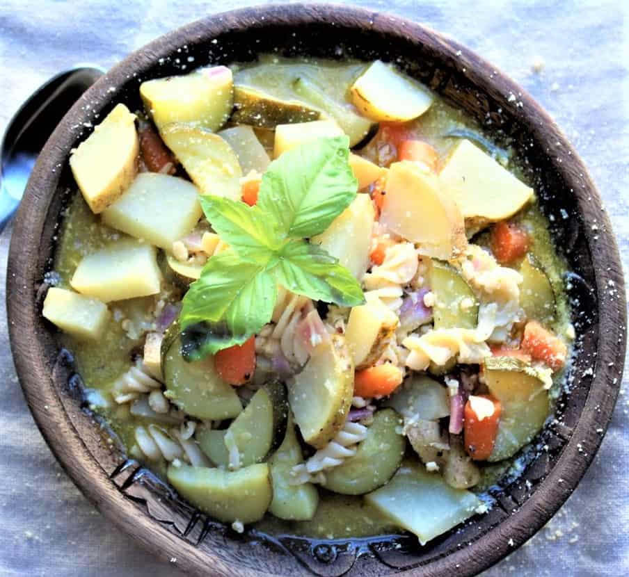 Hearty Provencal Vegetable Soup With Pesto
