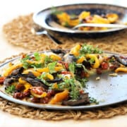 Grilled Veggie and Herb Pizza With Garlic Cashew Cheese
