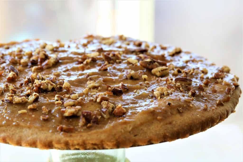 Cinnamon Breakfast Cake With Date Glaze is a light and fluffy vegan, gluten free and dairy free treat.