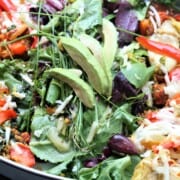 cauiflower crust vegetable pizza salad