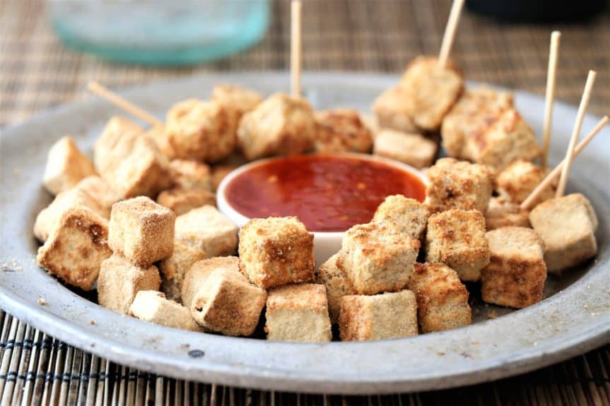Crispy Tofu Bites are flavorful and crunchy vegan appetizers.