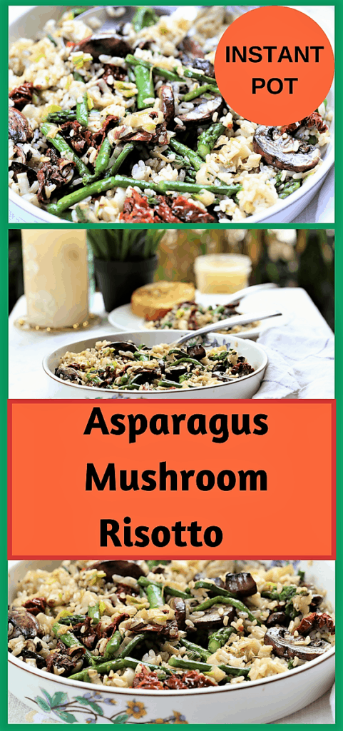 Instant Pot Asparagus Mushroom Risotto