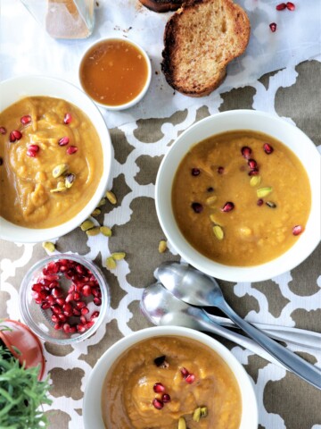 Sweet Butternut Ginger Soup With Maple Cinnamon