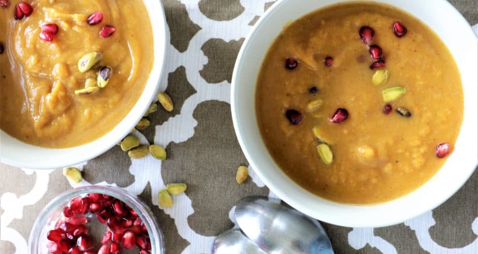 Sweet Butternut Ginger Soup With Maple Cinnamon