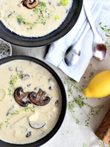 Cream of Mushroom Tarragon Soup