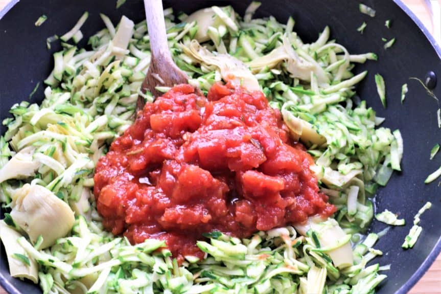 Zucchini Stuffed Portobello Mushrooms, ready in 30 minutes. Vegan, gf, df.