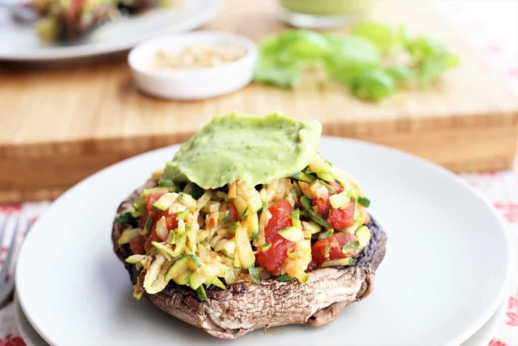 Zucchini Stuffed Portobello Mushrooms