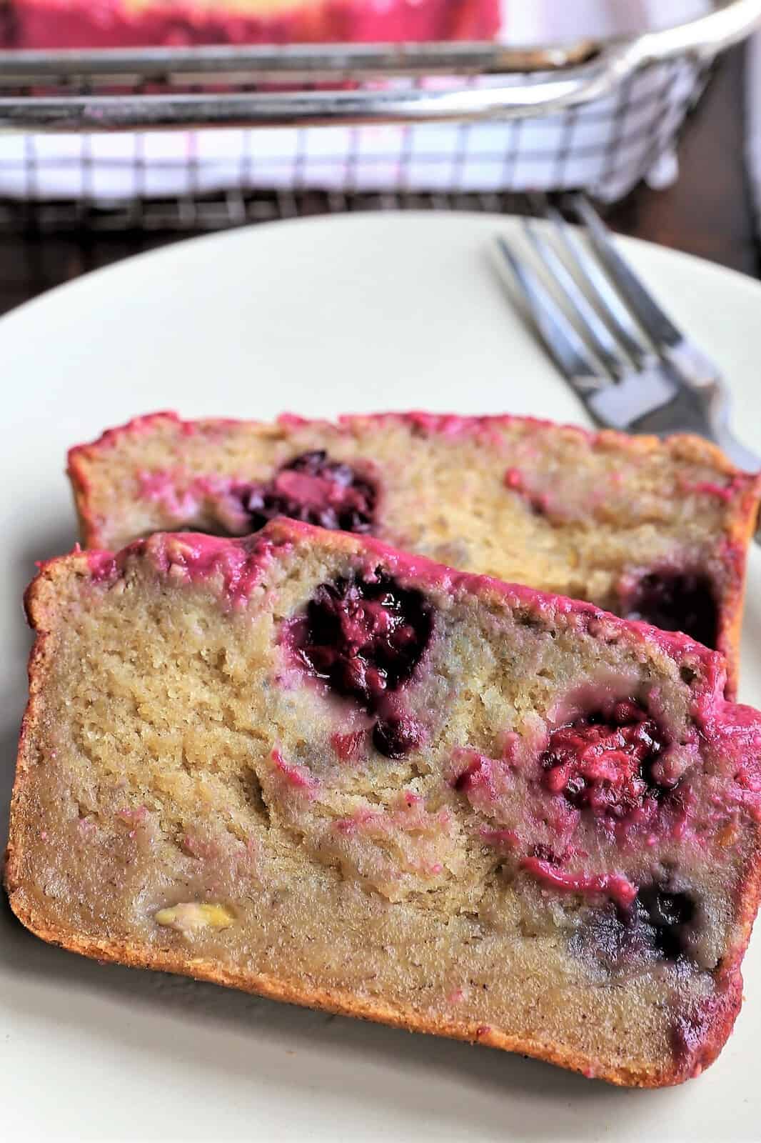 Vegan Banana Blackberry Bread