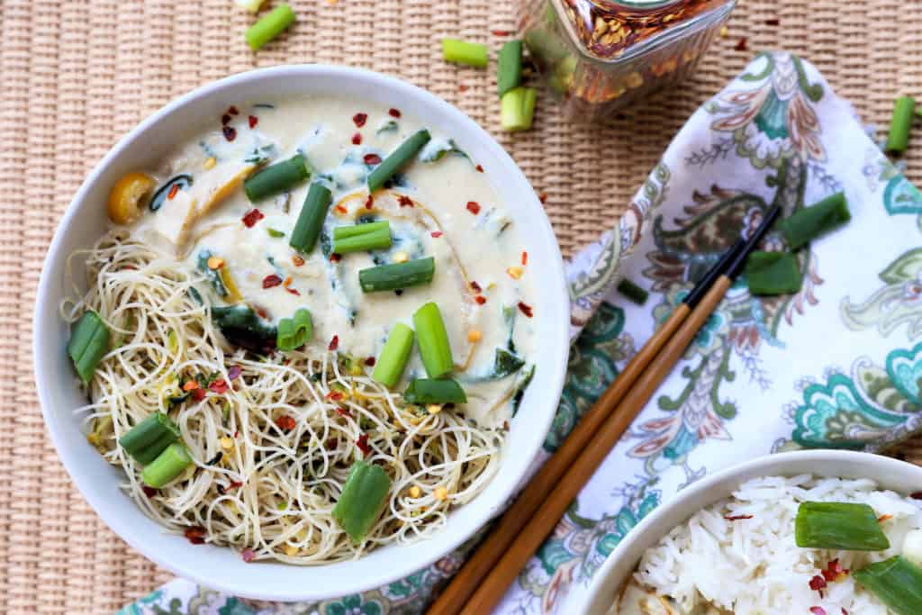 Spinach Tofu Green Curry