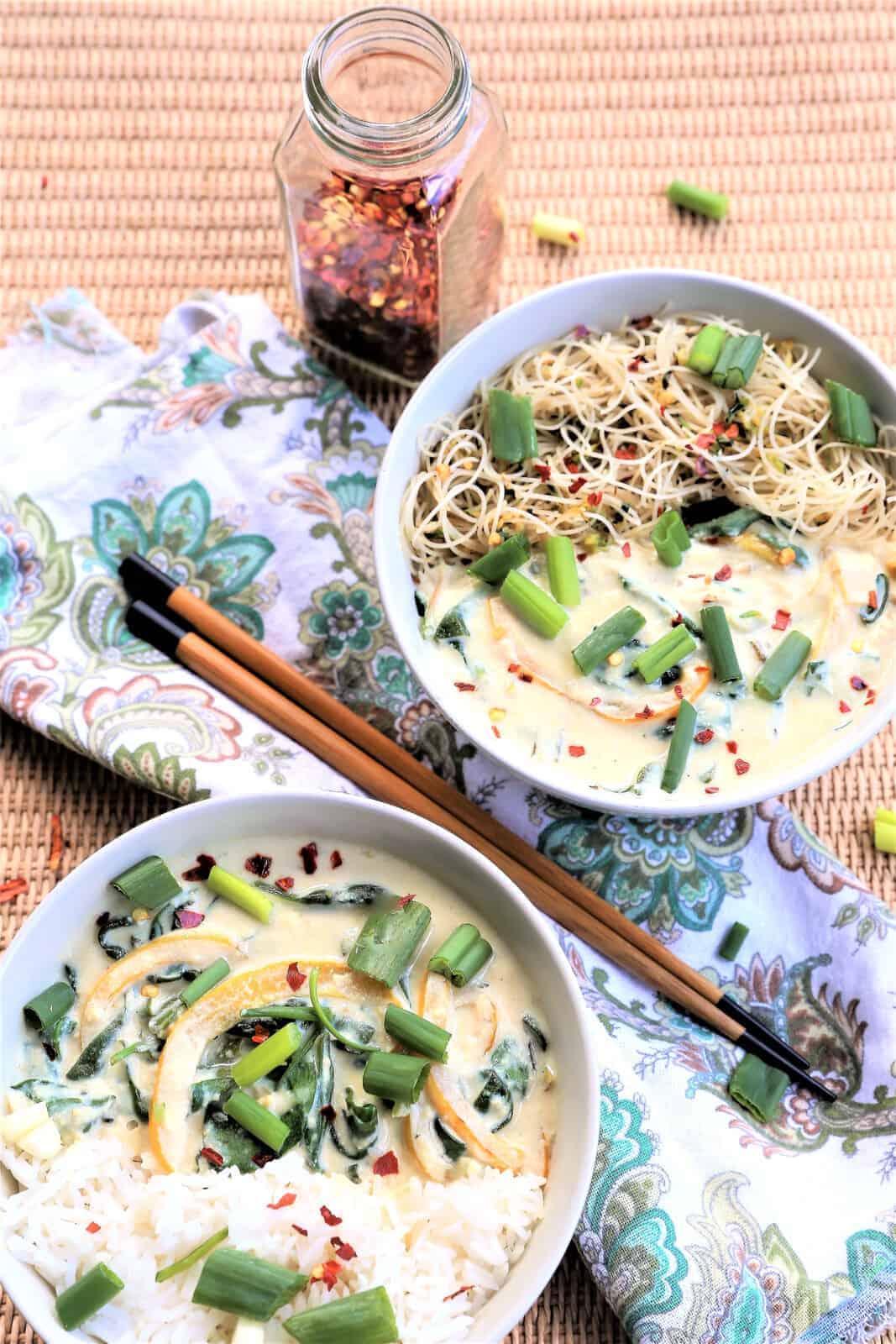 Spinach Tofu Green Curry