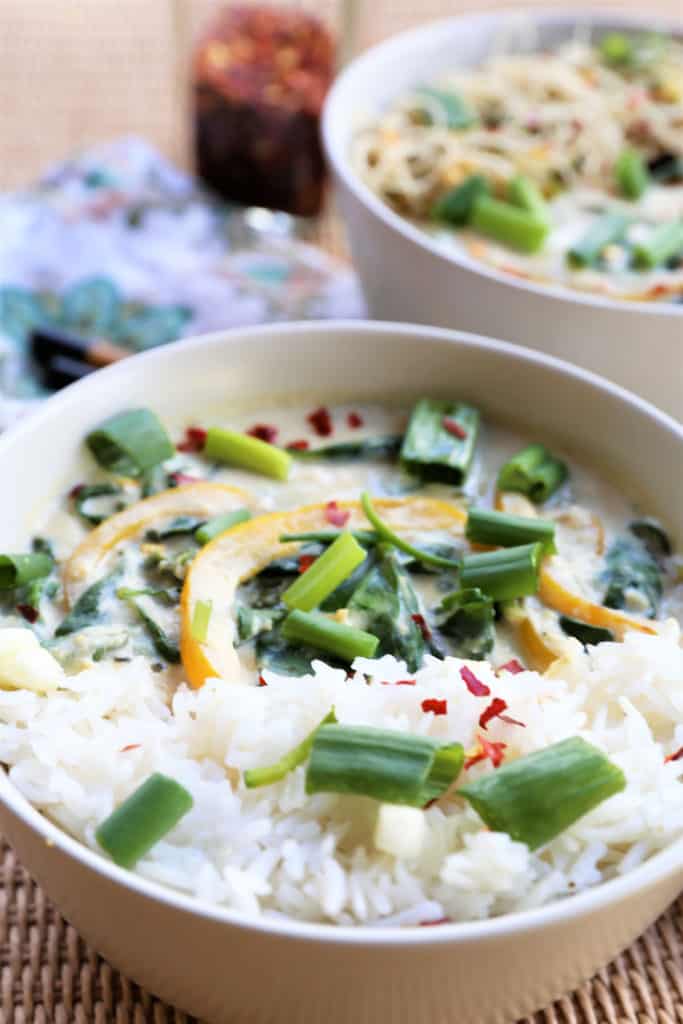 Spinach Tofu Green Curry