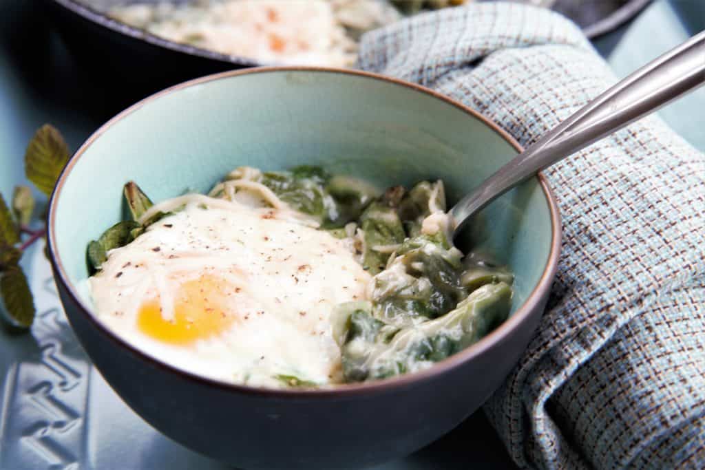 Creamed Spinach Eggs