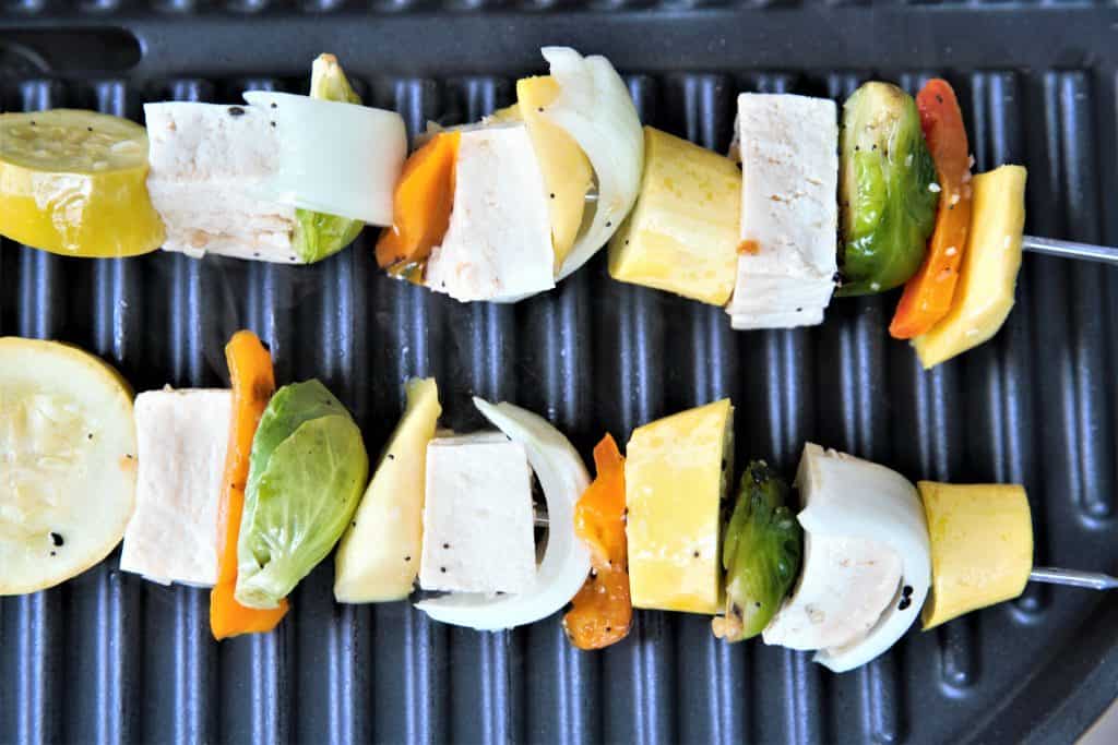 Kabobs on grill