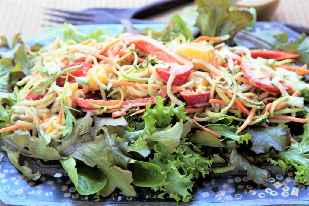 Salad with dressing