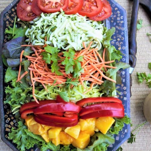 Spring Vegetable Salad With Hot Peanut Dressing