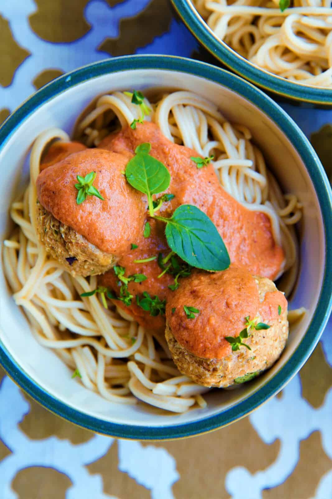 Vegan Spaghetti & (no)Meatballs.Delicious, nutritious, vegan, gf, dairy ...