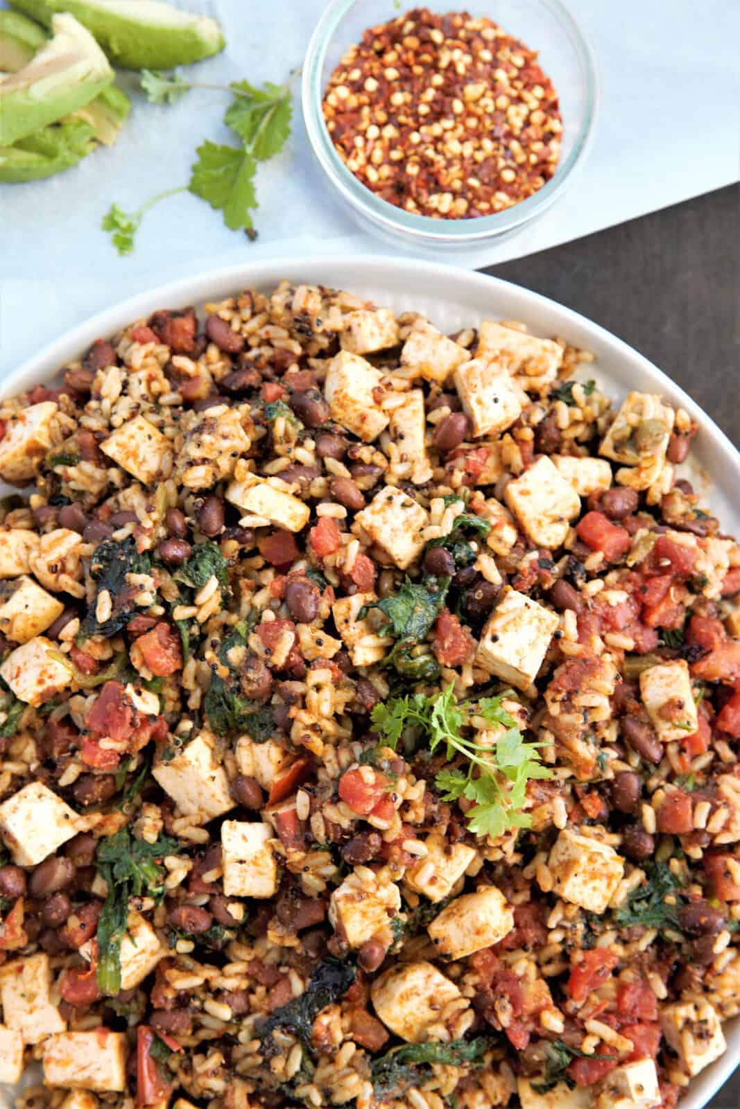 Chile Lime Rice Bean Bowl Green Scheme