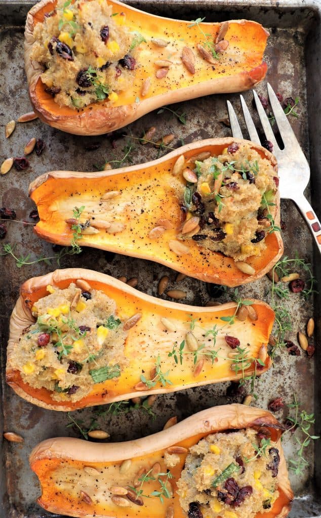 Quinoa Stuffed Butternut Squash