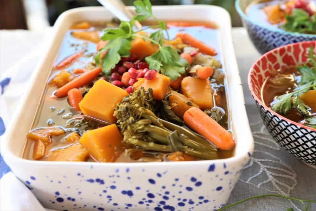 High alkaline vegetables in a spicy soup