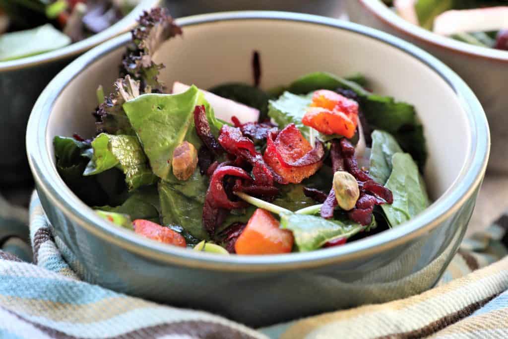 This salad doesn't need dressing with the maple glazed beets