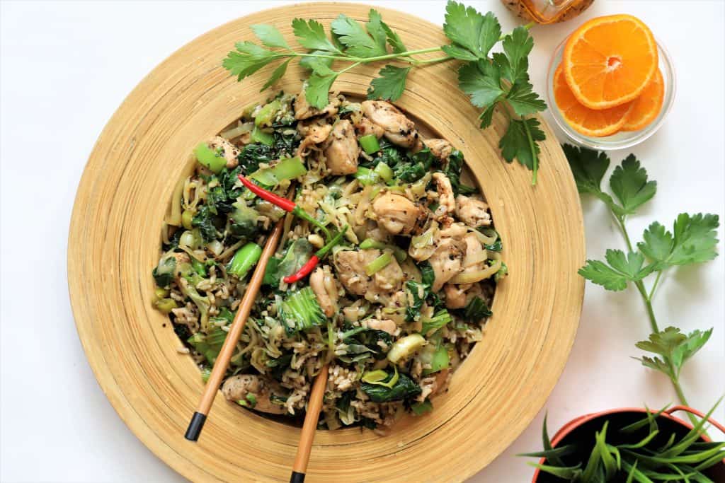 Chicken Fried Rice With Greens