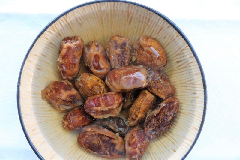 dates soaking in a bowl