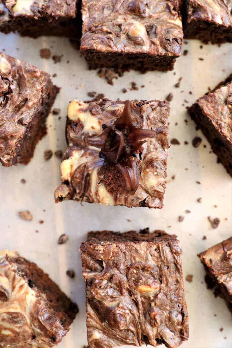 Gluten Free Cream Cheese Brownies - Green Scheme