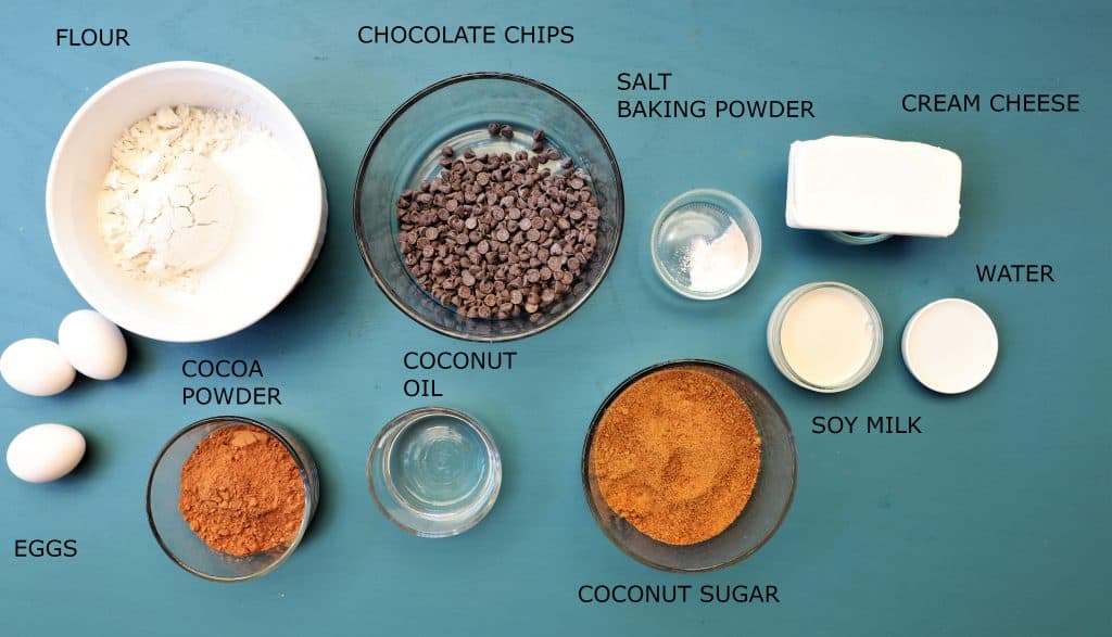 Ingredients for Cream Cheese Brownies