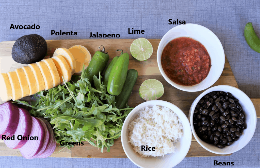 Grilled Polenta Bowl Ingredients